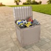 FURNIinspire Deck Boxes 2pcs 30 Gallon Deck Box, Outdoor Wicker Storage Deck Box For Patio Furniture, Garden Tools, Light Brown, 21“*22”*17“ - 2 of 4