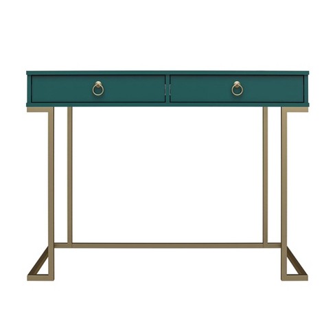 Novogratz Her Majesty 2 Drawer Writing Desk, Pale Green