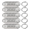 Unique Bargains Staple Book Loose Leaf Key Ring Keychain 20mm Outer Diameter Metal Binder Clips 0.59 inches Silver 50 Pcs - 3 of 3