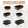 NutriChef 8-Piece Nonstick Stackable Bakeware Set - PFOA, PFOS, PTFE Free Baking Tray Set w/Non-Stick Coating, 450°F Oven Safe - 2 of 3