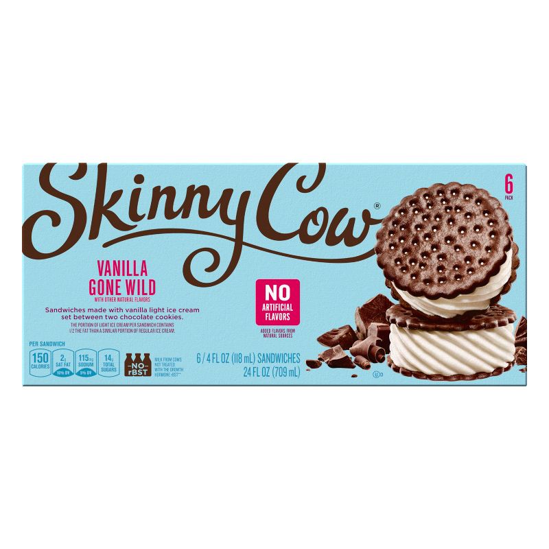 Skinny Cow Vanilla Ice Cream Sandwich - 6pk, 1 of 10