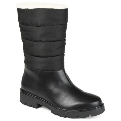 Journee Collection Womens Nadine Tru Comfort Foam Block Heel Winter Boots Black 10