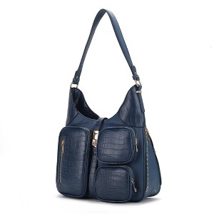 MKF Collection Daphne Crocodile-embossed Vegan Leather Shoulder by Mia K - 1 of 4