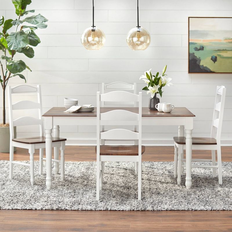 Skipton Dining Table White/Walnut - Buylateral, 4 of 5