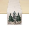 Unique Bargains Christmas Table Runner White Green 72"x13" 1 Pc - 4 of 4