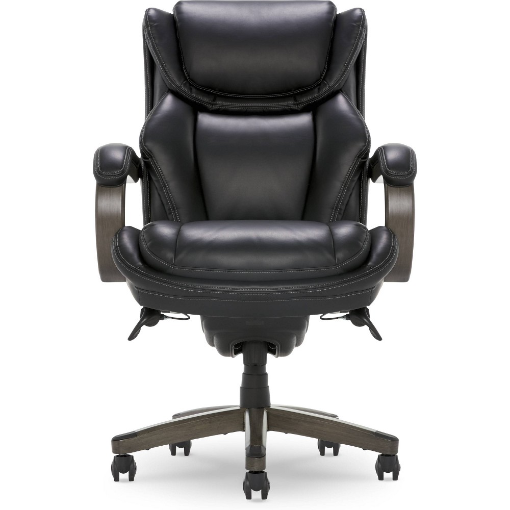 Photos - Computer Chair La-Z-Boy Dearden Big & Tall Executive Chair Bonded Leather Black - : Ergonomic, Adjustable, Comfort Core 