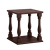ACEPANO 23.5 in. W Style Coffee Colored Side Table with A Rubbed Gris Finish-Antique Brown - 2 of 4