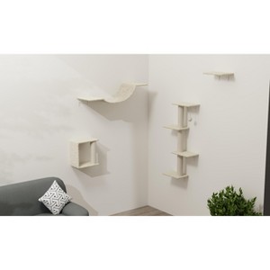 Racxily 4pcs Modern Wall-Mounted Cat Furniture - 1 of 4