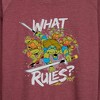 Women's - Teenage Mutant Ninja Turtles - What Rules Lightweight French Terry Wide Neck Long Sleeve Shirt - 2 of 4