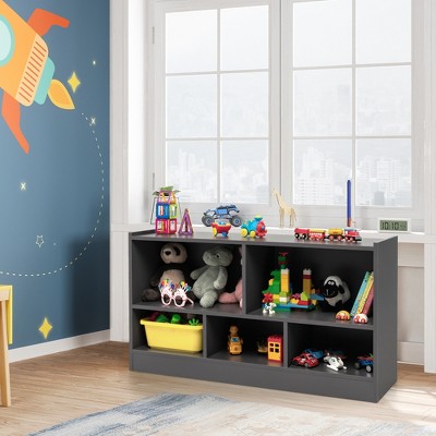 Costway Wooden 5 Cube Chidren Storage Cabinet Bookcase Toy Storage Kids  Rooms Classroom : Target