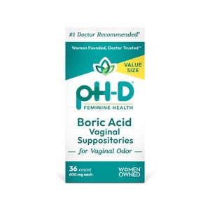 pH-D Feminine Health Boric Acid Vaginal Suppositories - 1 of 4