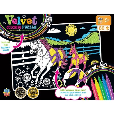 MasterPieces Inc Horse and Pony Velvet Coloring 60 Piece Jigsaw Puzzle