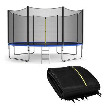 Gymax Replacement Trampoline Mat Jumping Mat Fits 14ft Frame w/ V-Hooks