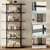 6 Tiers Book Shelf, Home Office Bookshelf Storage Organizer, Vintage Industrial Style Bookcase, Free Standing Storage Shelving Unit - 2 of 4