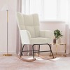 vidaXL Rocking Chair Accent Side Chair Padded Seat for Living Room Velvet - 4 of 4