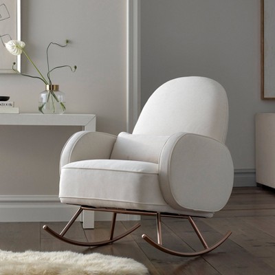 Luxurious Compass Cream Rocker with Rose Gold Legs