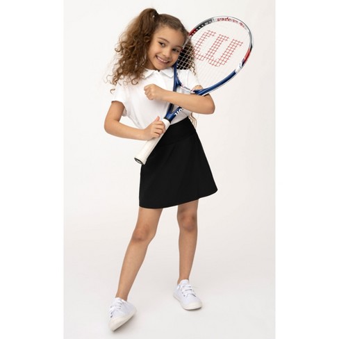 Yogalicious Girls Lightstreme Speed Trap Tennis Pleated Skort Black Small Target