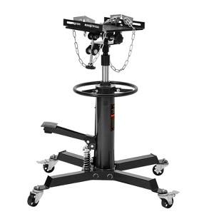 Hydraulic Transmission Jack, 1322 LB Capacity, High Lift Transmission Lift with Dual Plungers, 360° Rotation & 30° Tilting Saddle for Home Garage - 1 of 4