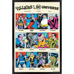 Trends International DC Comics 90th - Villains Of The Universe Framed Wall Poster Prints - 1 of 4