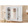APRILSOUL Bathroom Wall Cabinet with Mirror, Wall Mounted Medicine Cabinet with 4 Shelves, Mirrored Door Over Toilet Storage Cabinet - 4 of 4