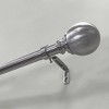 Lumi Home Furnishings 36"x72" Decorative Drapery Single Steel Curtain Rod Set with Ball finials Brushed Nickel - 3 of 4
