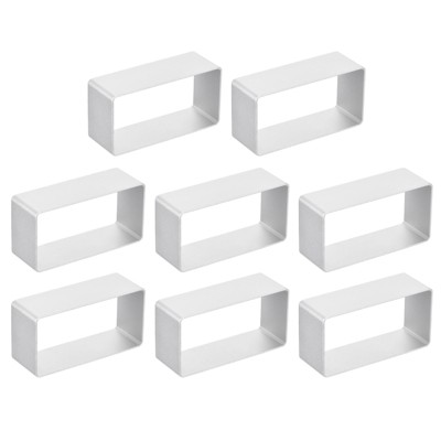 Unique Bargains Aluminum Alloy Cookie Biscuit Cutter 2.6" x 1.4" x 0.8" Silver 8 Pcs