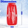 Slippery Racer Downhill Sprinter Flexible Kids Toddler Plastic Cold-Resistant Toboggan Snow Sled with Pull Rope and Handles -35 Inch- (2 Pack) - 3 of 4