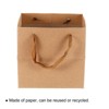 Unique Bargains Square Paper Bag with Handle Bouquet Packaging Gift Bag for Party Favor Brown 8''x8''x8'' 10 Pcs - image 4 of 4