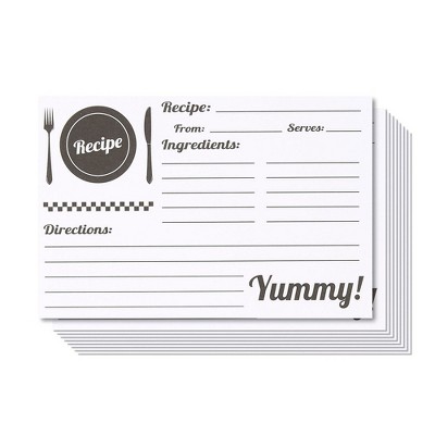 Juvale 60-Pack Blank Classic Double-Sided Recipe Cards for Wedding, Bridal Shower & Special Occasion 4x6 in