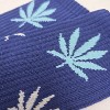 Leaf Patterned Socks (Men's Sizes Adult Large) - Navy Blue from the Sock Panda - 2 of 3
