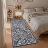 Washable Vintage Area Rug - Non-Slip Low Pile Stain-Resistant Carpet for Living Room, Bedroom, Indoor Use - 2 of 4