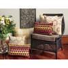 16.5"x16.5" Antique Stone Spice Square Throw Pillow Purple - Pillow Perfect: Contemporary Floral Design, Indoor Use - 2 of 2