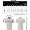 Men's Cotton Linen Shirt Short Sleeve Cuban Guayabera Casual Summer Beach Button Down Shirts With Pocket - 4 of 4