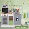 Bophy Wooden Farm & Kitchen Playset, Kids Play Kitchen with Cookware Accessories, Wooden Chef Pretend Play Set with Ice Maker, Chalkboard - 3 of 4