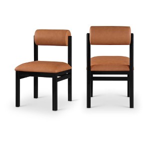 Meridian Furniture,Roundhill Vegan Leather Upholstered Dining Chair, Set of 2 - 1 of 4