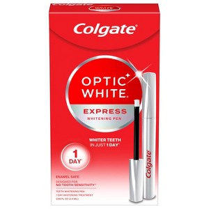 Colgate Optic White Express Teeth Whitening Gel Pen, 35 Whitening Treatments & Hydrogen Peroxide Gel - 0.08 fl oz - 1 of 4