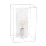 Large Framed Table Lamp with Cylinder Glass Shade White - Lalia Home