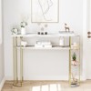43" Console Table with Shelves, 5-Tier Farmhouse Narrow Entryway Table , Sofa Table, Console Tables for Entryway - 4 of 4