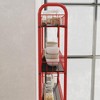 NAYSAYE 6 Tier Dolly Slim Rolling Storage Cart Metal Organizer Shelf for Narrow Gap Spaces in Kitchen Bathroom and Laundry, Red, 22.83"*6.1"*61.22" - 4 of 4