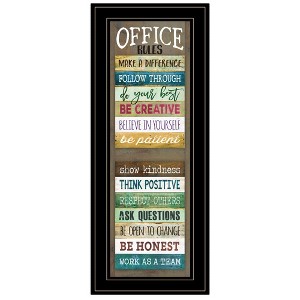 "Office Rules" By Marla Rae, Ready to Hang Framed Print, Black Frame - 1 of 1