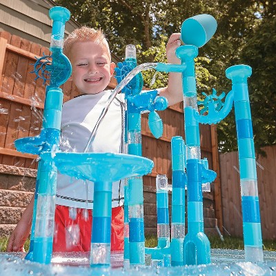 MindWare 125 Piece Aqua Maze Marble Run Toys