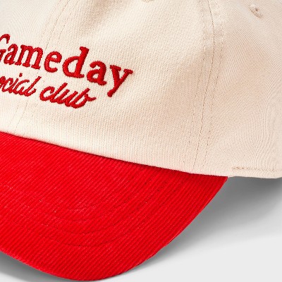 Gameday Social Club Two-Toned Baseball Hat - Universal Thread Beige/Red - image 4