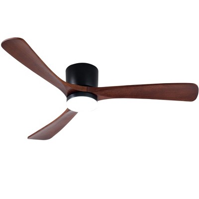HUMHOLD Wood Ceiling Fan with Lights and Remote for Bedroom, Living Room