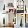 Whizmax Artificial Topiary Tree Two 3/4/5 Ft Artificial Cedar Trees UV Resistant Potted Plant Artificial Bushes for Outdoor Indoor Front Porch Garden - 2 of 4