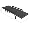 vidaXL Sun Lounger with Cushion Poly Rattan Black - 4 of 4