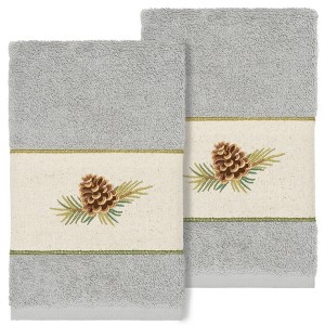 Linum Home Textiles 100% Turkish Cotton PIERRE Embellished Towel Set - 1 of 2