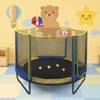 SUGIFT Kids Trampoline with Safety Net, Basketball Hoop, Dart Game, Indoor Outdoor Play, Durable Springs and Foam Padded Poles - 3 of 4