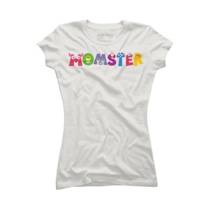 Junior's Design By Humans Cute Momster Cartoon Monster By averilshop T-Shirt - 1 of 2