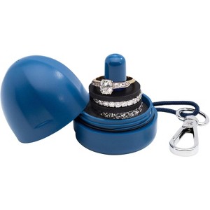 Ring Holder Keychain, Portable Waterproof Jewelry Organizer and Pill Case for Travel & Gym, Olive Green - 1 of 4