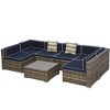 Resenkos 7-Piece Rattan Sectional Set, Outdoor Sectional Furniture, PE Rattan, Beige - 2 of 4